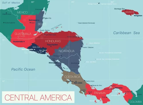 Mapa de Centroamérica