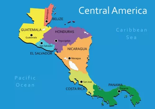 Mapa de Centroamérica