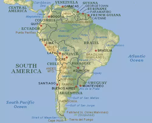 Mapas de Sudamérica
