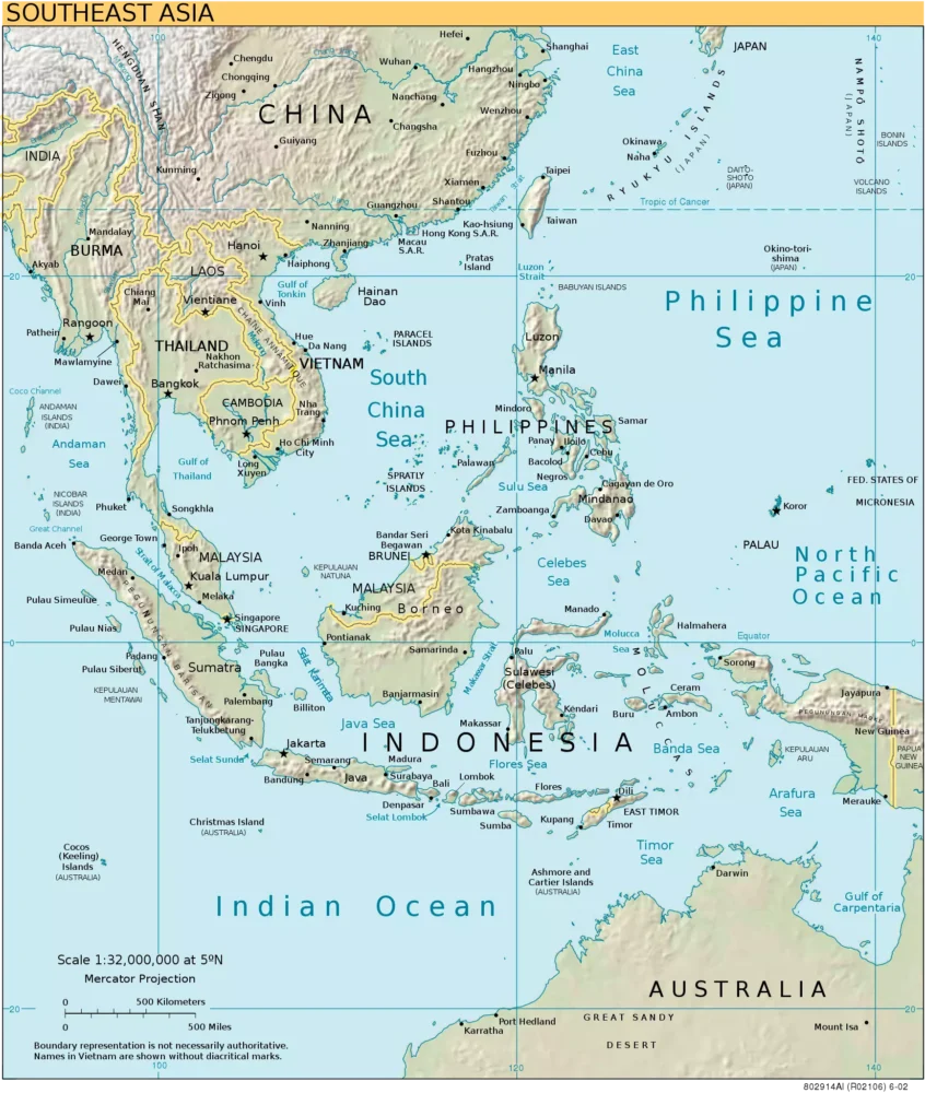Map of Southeast Asia