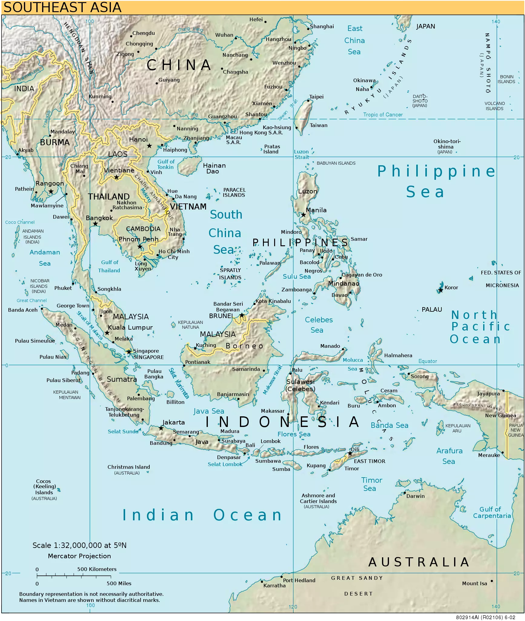 Map of Southeast Asia