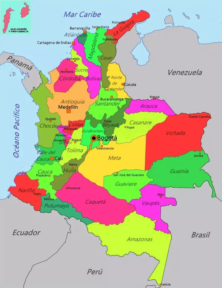 Mapa Político de Colombia