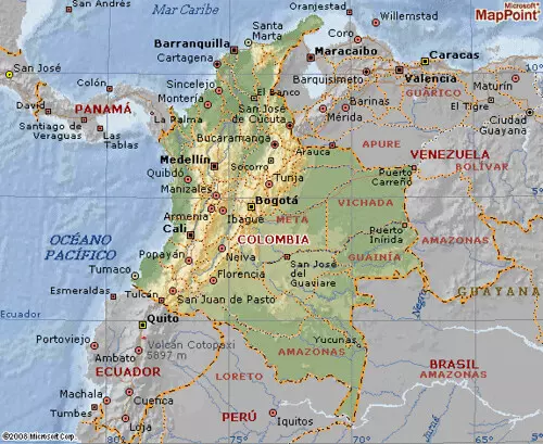 Mapa Político de Colombia 