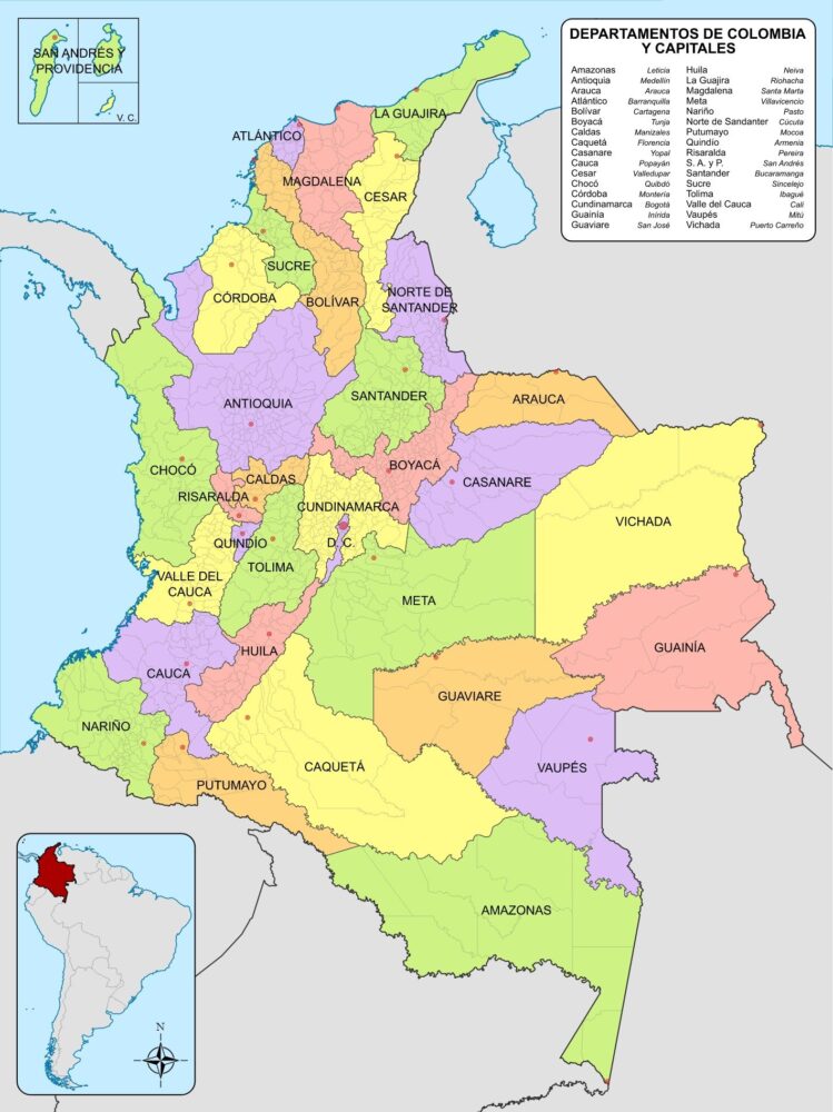 Mapa Político de Colombia