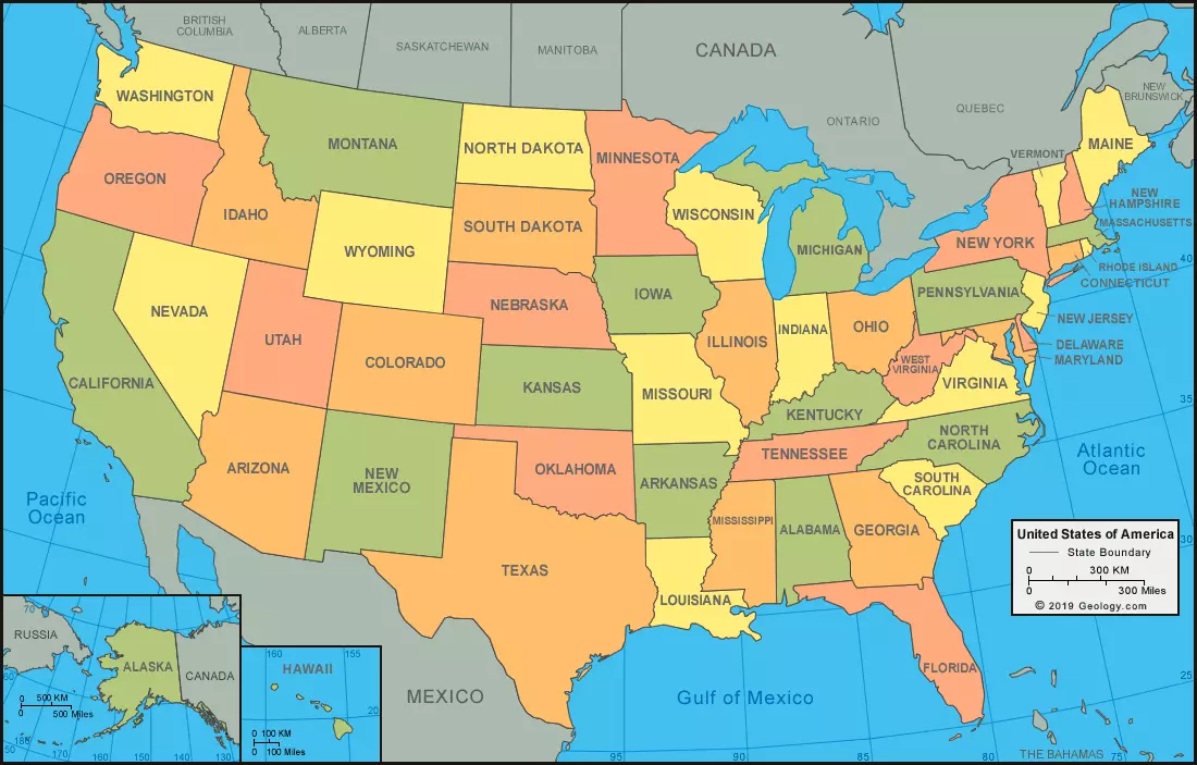 Mapa Estados Unidos
