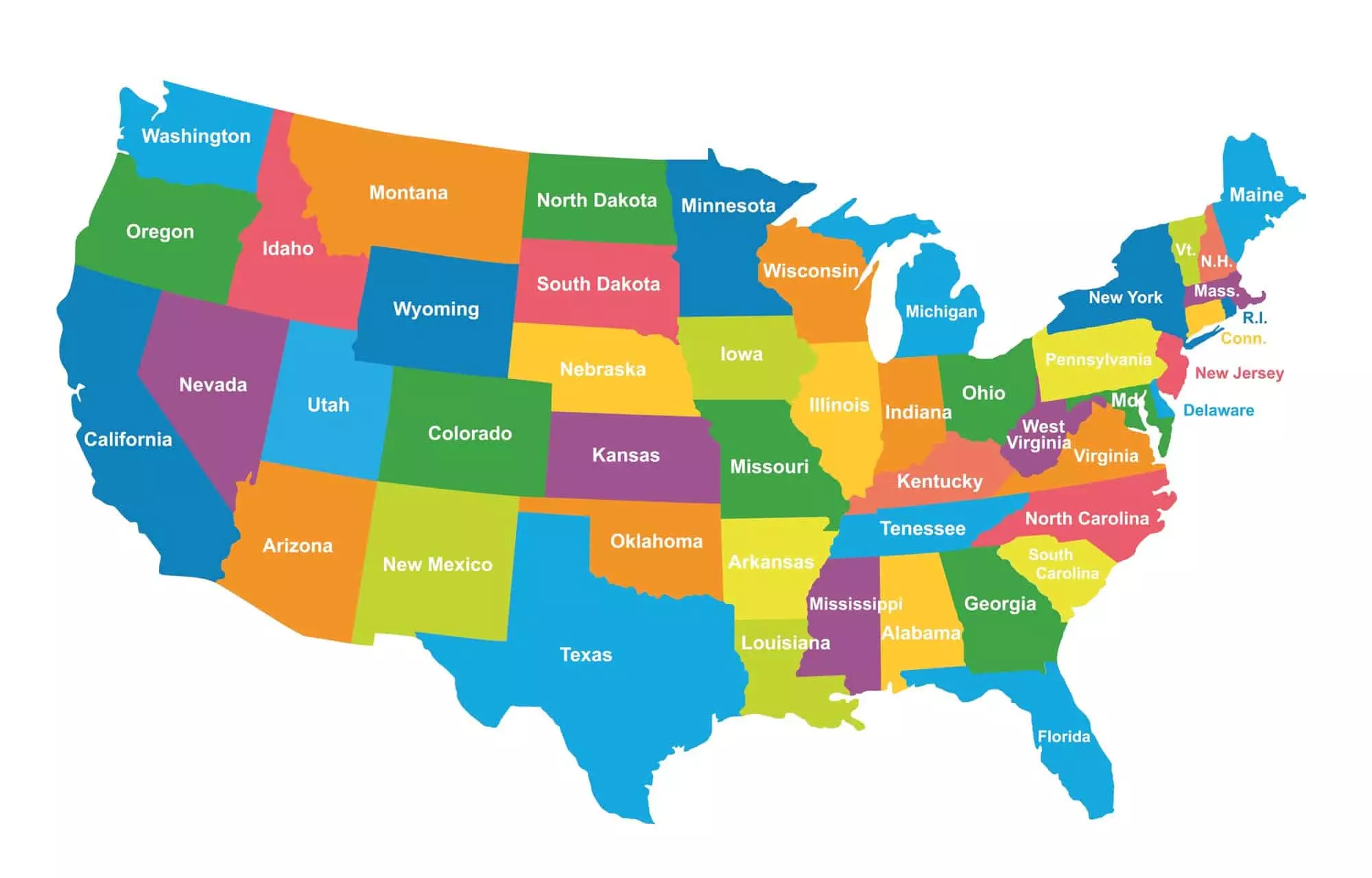 Mapa de Estados Unidos