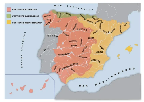 Mapa de los Ríos de España