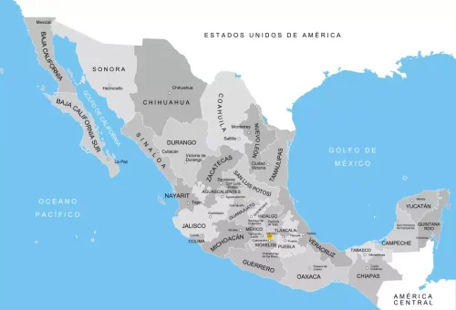 Mapa de México con División Política