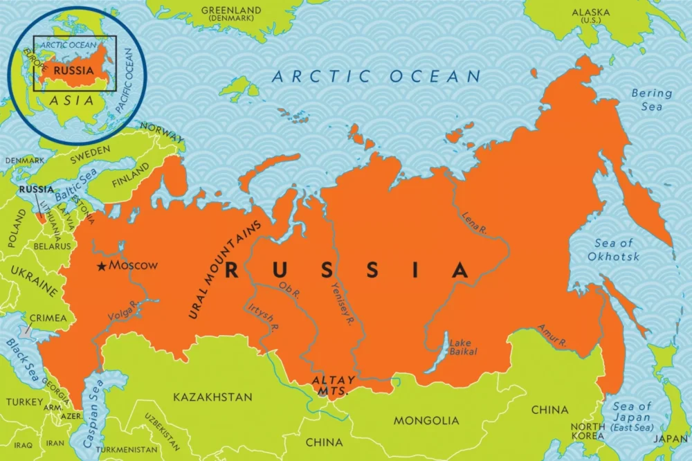 Mapa de Rusia