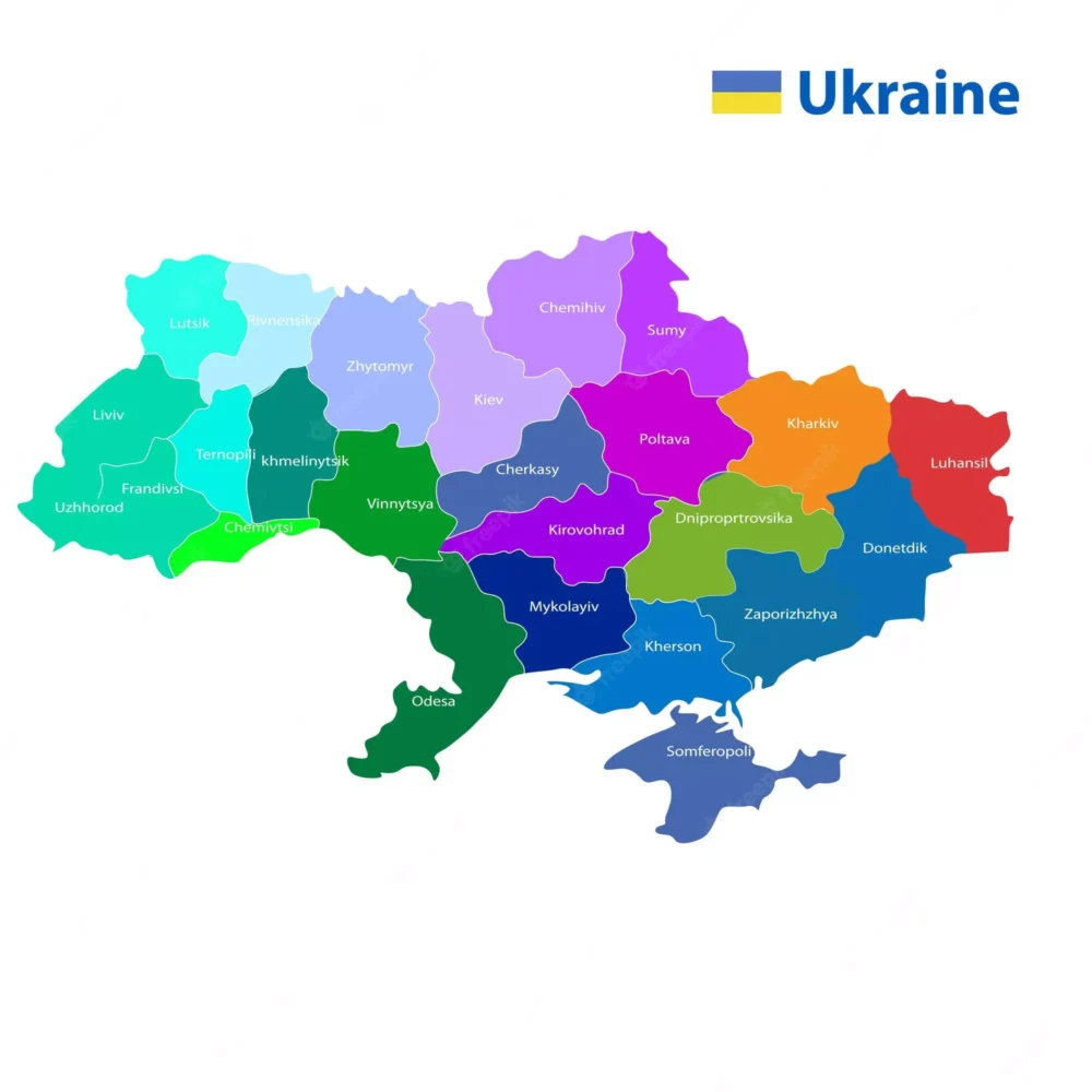 Mapa de Ucrania