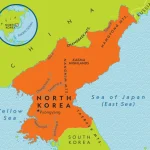 mapa de corea del norte