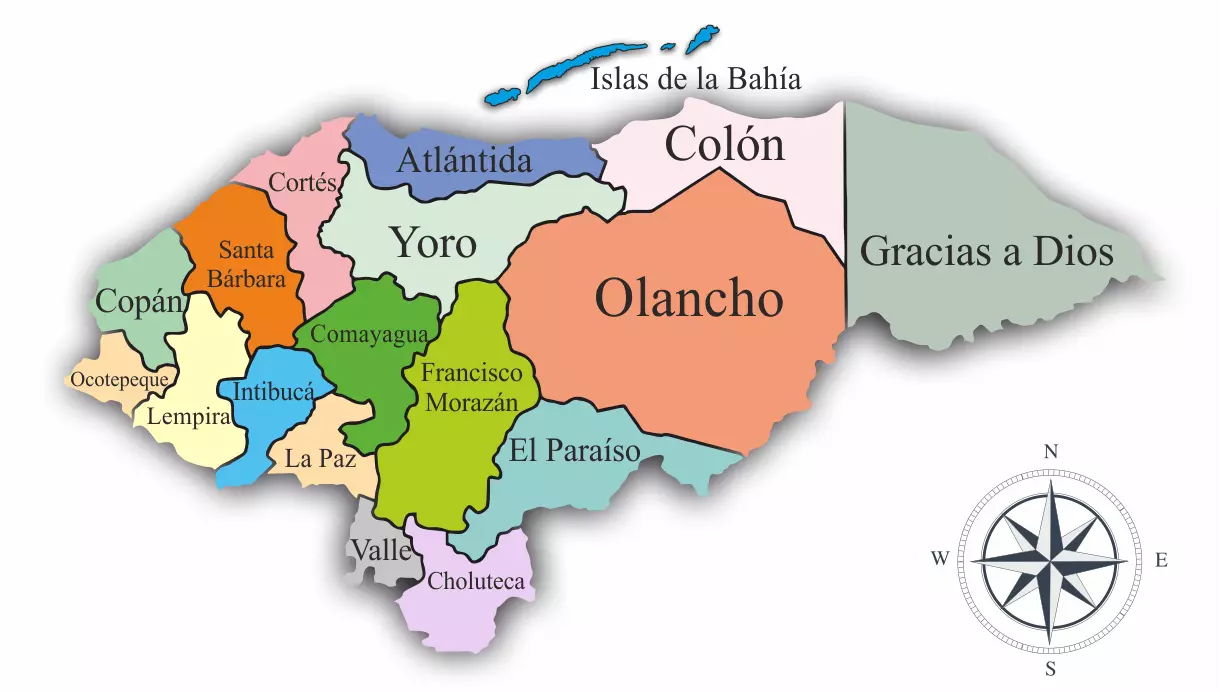 Mapa de Honduras