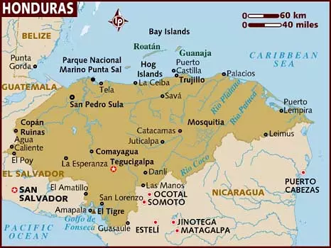 Mapa de Honduras