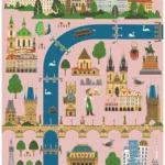 mapa de praga