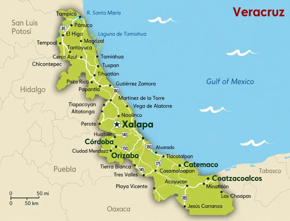 Mapa de Veracruz